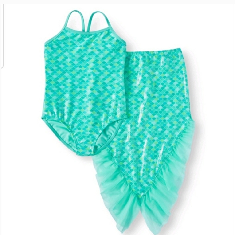 Wonder Nation 2 piece mermaid 🧜‍♀️ swim set
